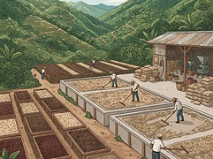 Crispilliano Contreras — coffee farm illustration 2