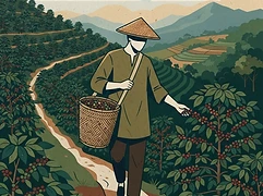 Ashok Patre — coffee farmer illustration 1