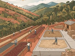 Finca Las Flores — coffee farm illustration 2