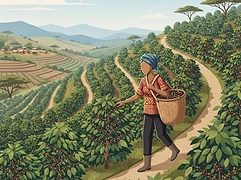 Gathaithi Farmer’s Cooperative Society — coffee farmer illustration 1
