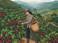 Leonardo Henao — coffee farmer illustration 1