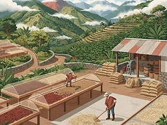 Finca La Bendición — coffee farm illustration 2