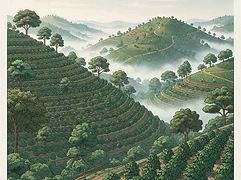 People's Farm — coffee farm illustration 1