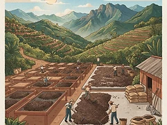 La Tortuga β coffee farm illustration 2
