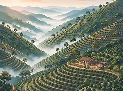 La Hacienda — coffee farm illustration 1