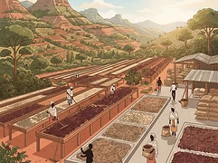 Chelbessa site β coffee farm illustration 2