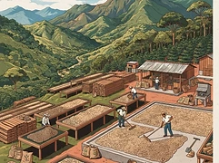 La Esmeralda β coffee farm illustration 2
