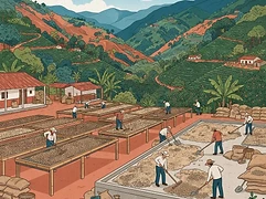 Finca El Suspiro — coffee farm illustration 2