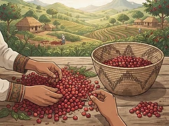 Bekele Belaycho — coffee farmer illustration 2