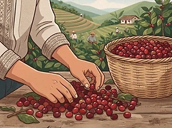 Jose Martinez Guzman — coffee farmer illustration 2