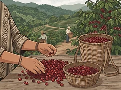Marta and Jose Florez — coffee farmer illustration 2