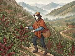 Faustino Flores — coffee farmer illustration 1