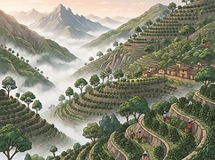 Layampata — coffee farm illustration 1