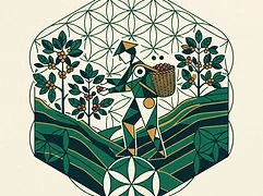Orgánica cooperative — coffee farmer illustration 1