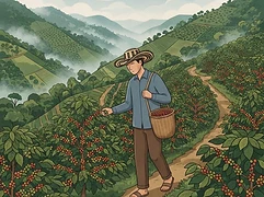 Brayan Alvear — coffee farmer illustration 1