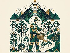 Vicente Regalado — coffee farmer illustration 2