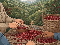 Abraham Armijos — coffee farmer illustration 2