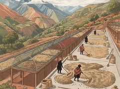 Tres Cedros — coffee farm illustration 2