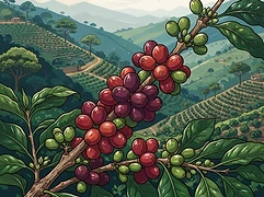 La Pelota — coffee farm illustration 3