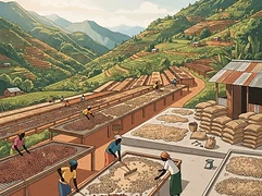 Busambo Hill — coffee farm illustration 2