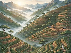 Wote Konga — coffee farm illustration 1