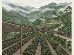 Nestor Lasso — coffee farmer illustration 3