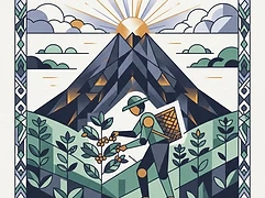 Archived duplicate — Marysabel Caballero and Moisés Herrera — coffee farmer illustration 3