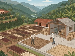 La Sierra β coffee farm illustration 2