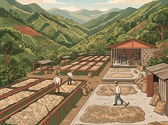 La Riviera β coffee farm illustration 2