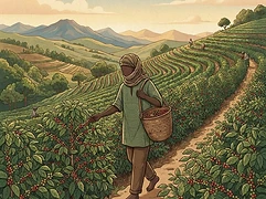 Habtamu Fikadu — coffee farmer illustration 1