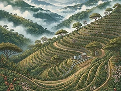 El Cedral β coffee farm illustration 1