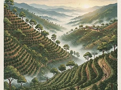 Smallholder farms in the region's northwestern corridor — coffee farm illustration 1