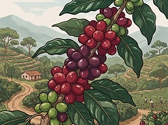 El Diamante — coffee farm illustration 3