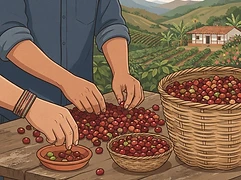 David Berrio — coffee farmer illustration 2