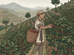 Tamiru Tadesse — coffee farmer illustration 1