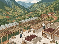 Finca Filadelfia β coffee farm illustration 2