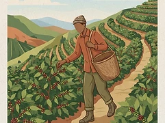 Smallholder farmers of Munyinya Hill — coffee farmer illustration 1