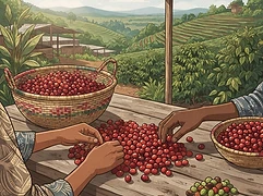 Gathaithi Farmer’s Cooperative Society — coffee farmer illustration 2