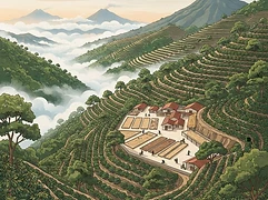Las Moritas — coffee farm illustration 1