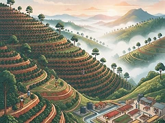 Karambi Washing Station — coffee farm illustration 1