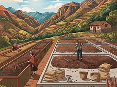 Sol Naciente — coffee farm illustration 2