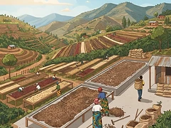 Abakundakawa Cooperative — coffee farm illustration 2