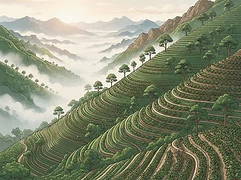 San Antonio — coffee farm illustration 1