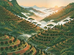 Beriti β coffee farm illustration 1