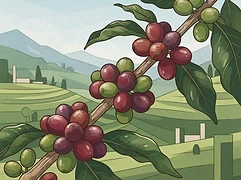 Tres De Mayo — coffee farm illustration 3