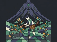 Coopedota — coffee farmer illustration 2