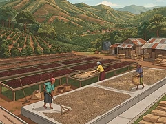 Gathaithi Coffee Factory — coffee farm illustration 2