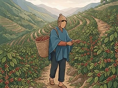 Germán Cubas Perez — coffee farmer illustration 1