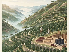 Demeka Becha β coffee farm illustration 1