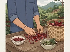 Lamastus Family Estates — coffee farmer illustration 2